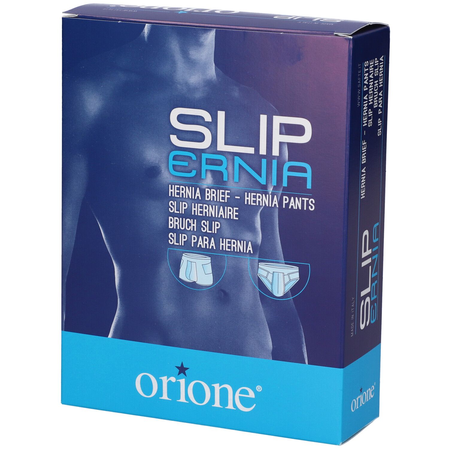 Orione 316 Cintoslip Erniario Uomo Aperto Con Pelotte Bianco 4