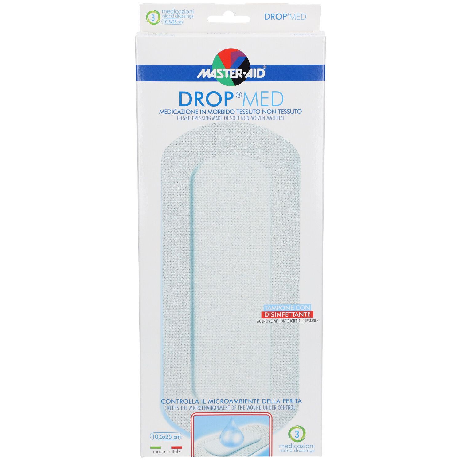 Master Aid Drop Med Dressings 10.5 X 18 Cm - 5-Pack Breathable Wound Care