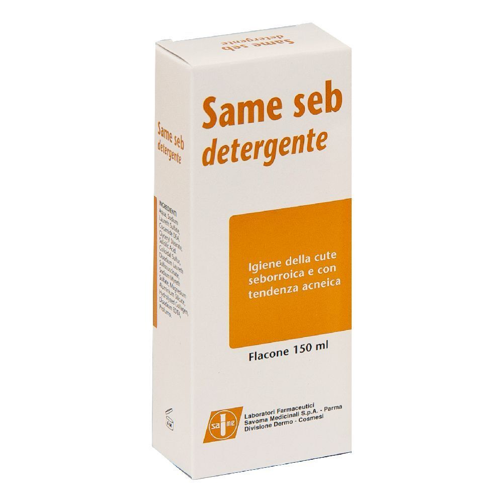 Scatola bianca con nome prodotto e riquadro arancione. Testo in italiano.