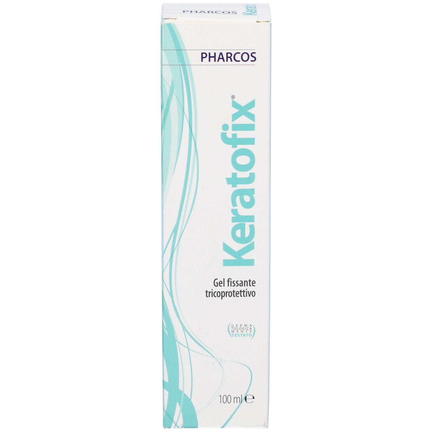 Scatola Keratofix. Onde turchesi. Gel per capelli.