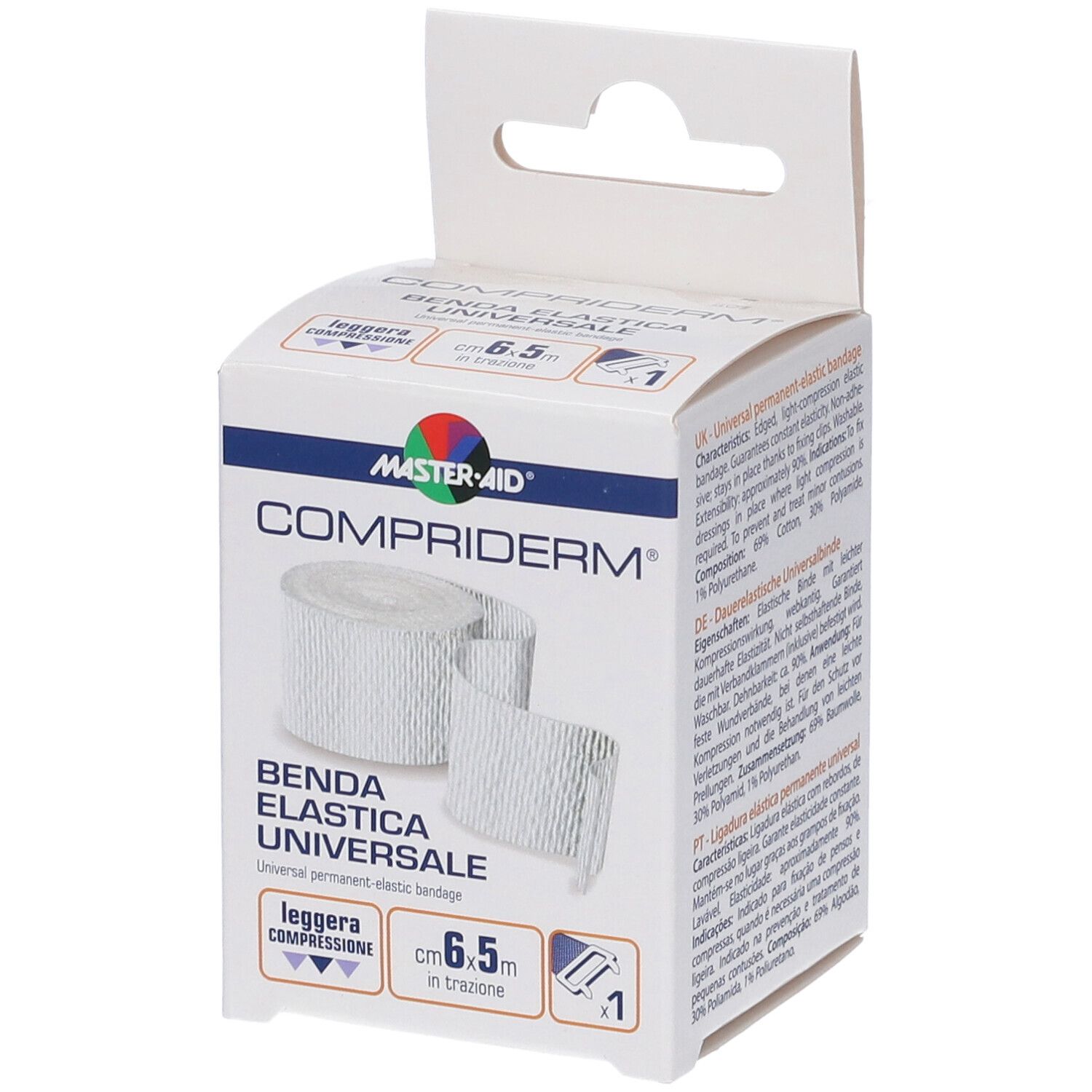 M-Aid Compriderm Benda EL 6X5 1 St Binden
