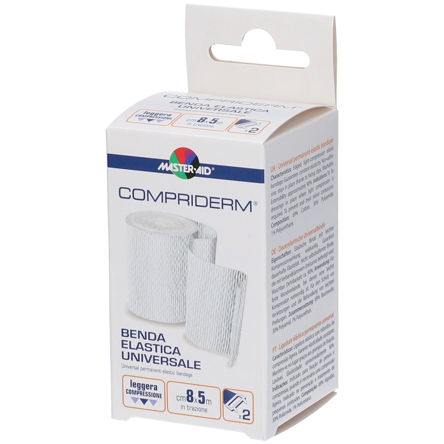 M-Aid Compriderm Benda EL 8X5 1 St Binden
