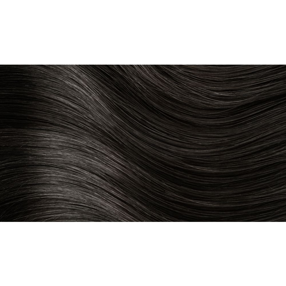 Ciocche di capelli castani. Superficie strutturata. Colore naturale dei capelli. Per una colorazione uniforme.