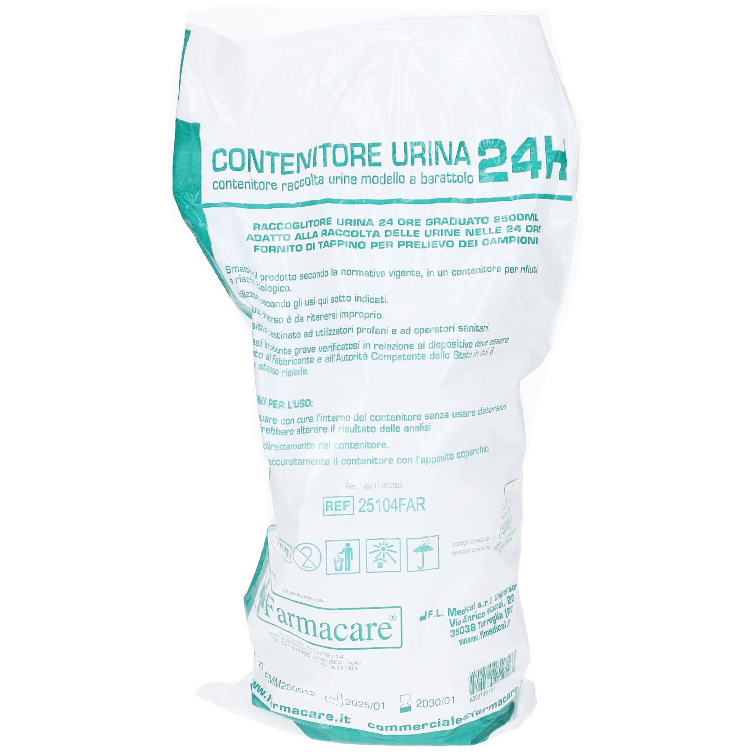 Farmacare Contenitore Urina in Polietilene 2,5 L