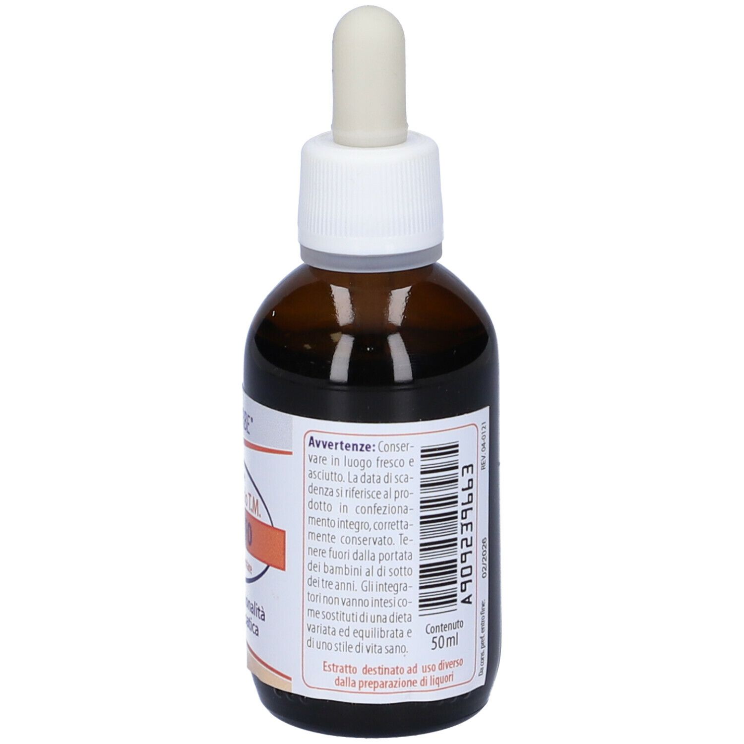 Flacone di vetro marrone con contagocce. Scritta: Selerbe, Carciofo, Integratore alimentare. Avvertenze.