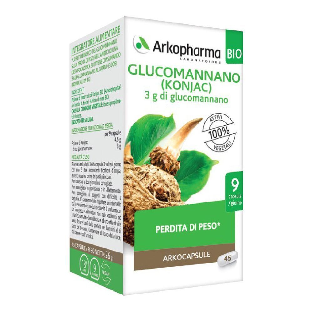 Arkopharma Arkocapsule® Glucomannano BIO Capsule - risparmia il 10% con il codice: ARKO10