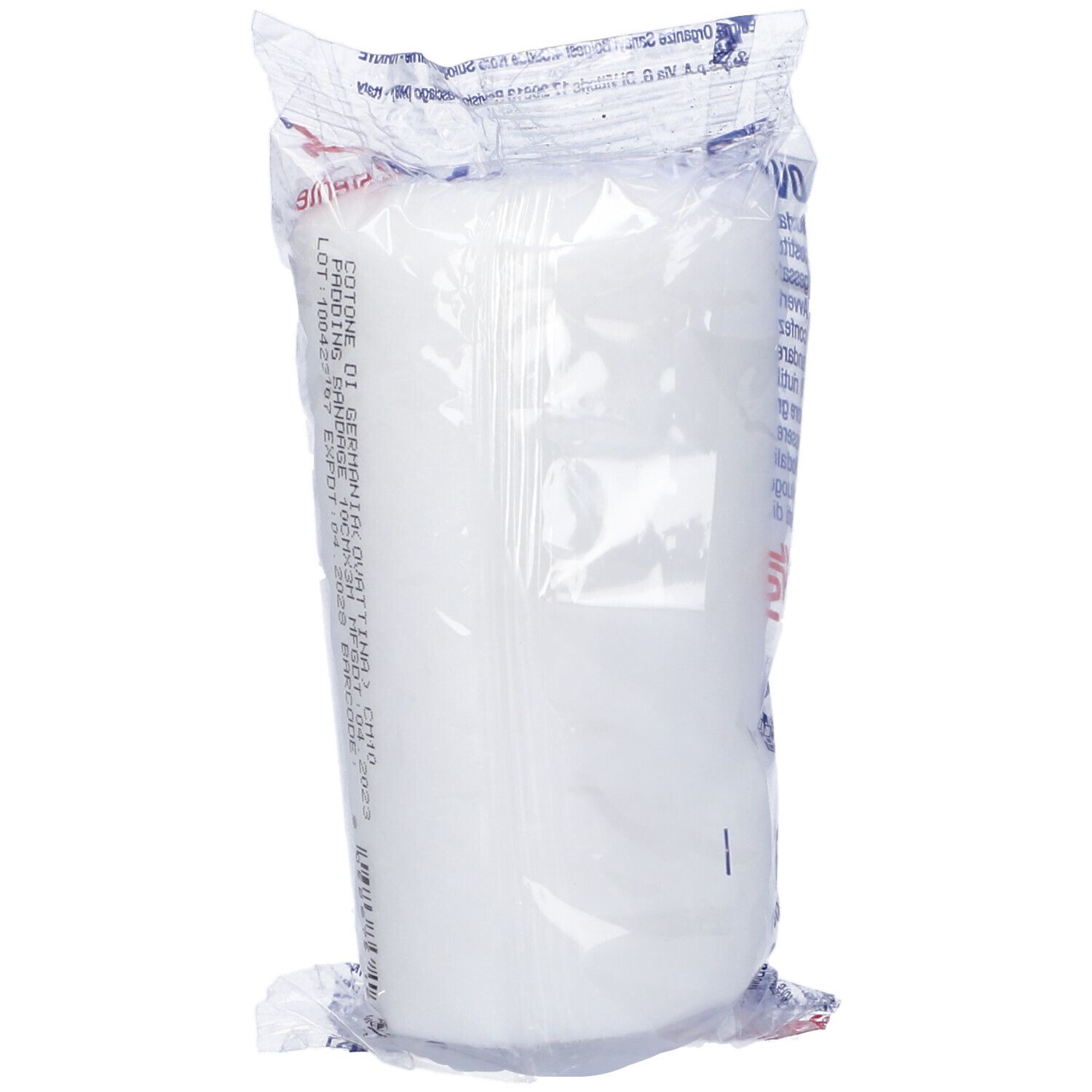 Verpackte medizinische Binde, 4m x 10cm, aus 100% Polyester.