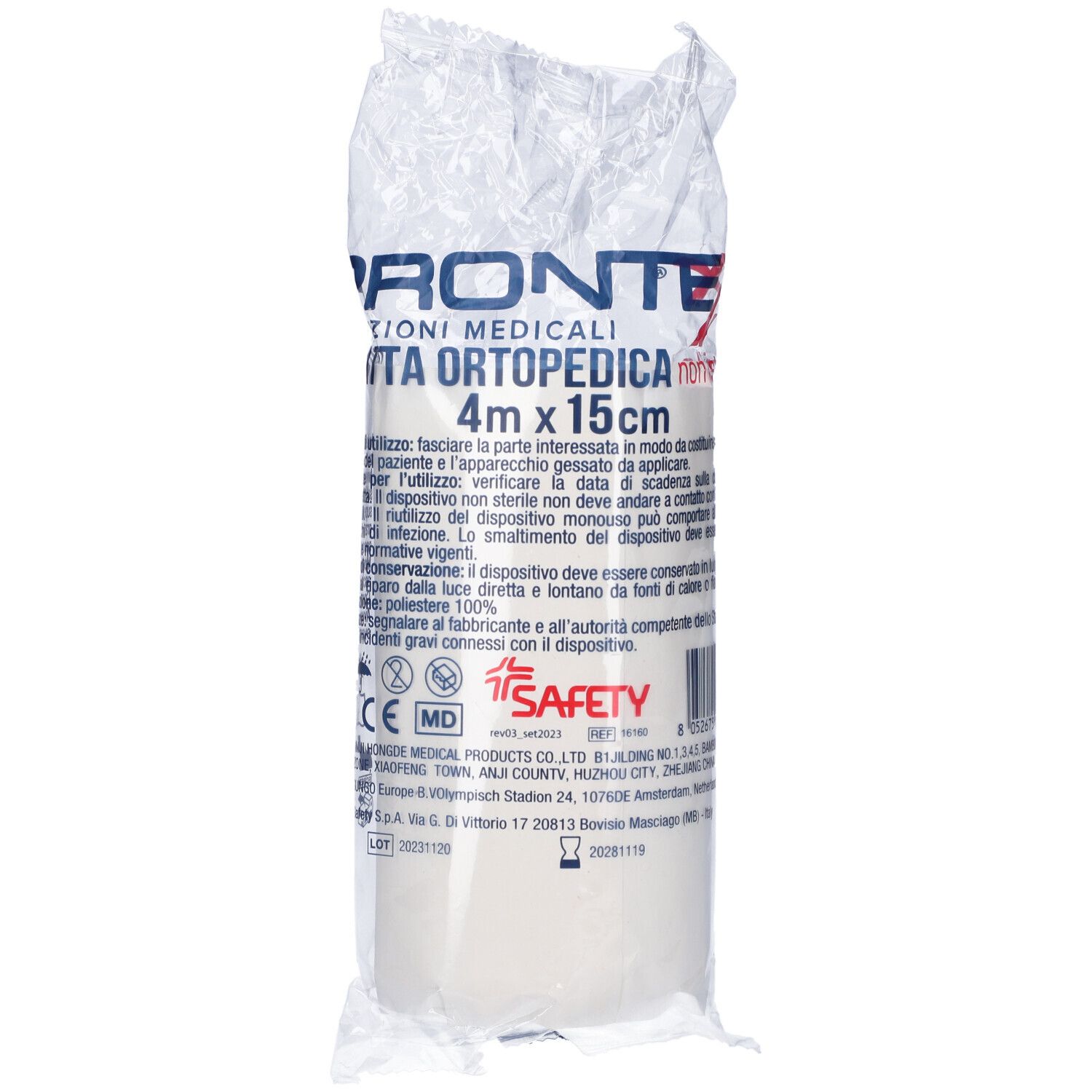 Prontex Benda Cotone di Germania 15 cm x 4 m