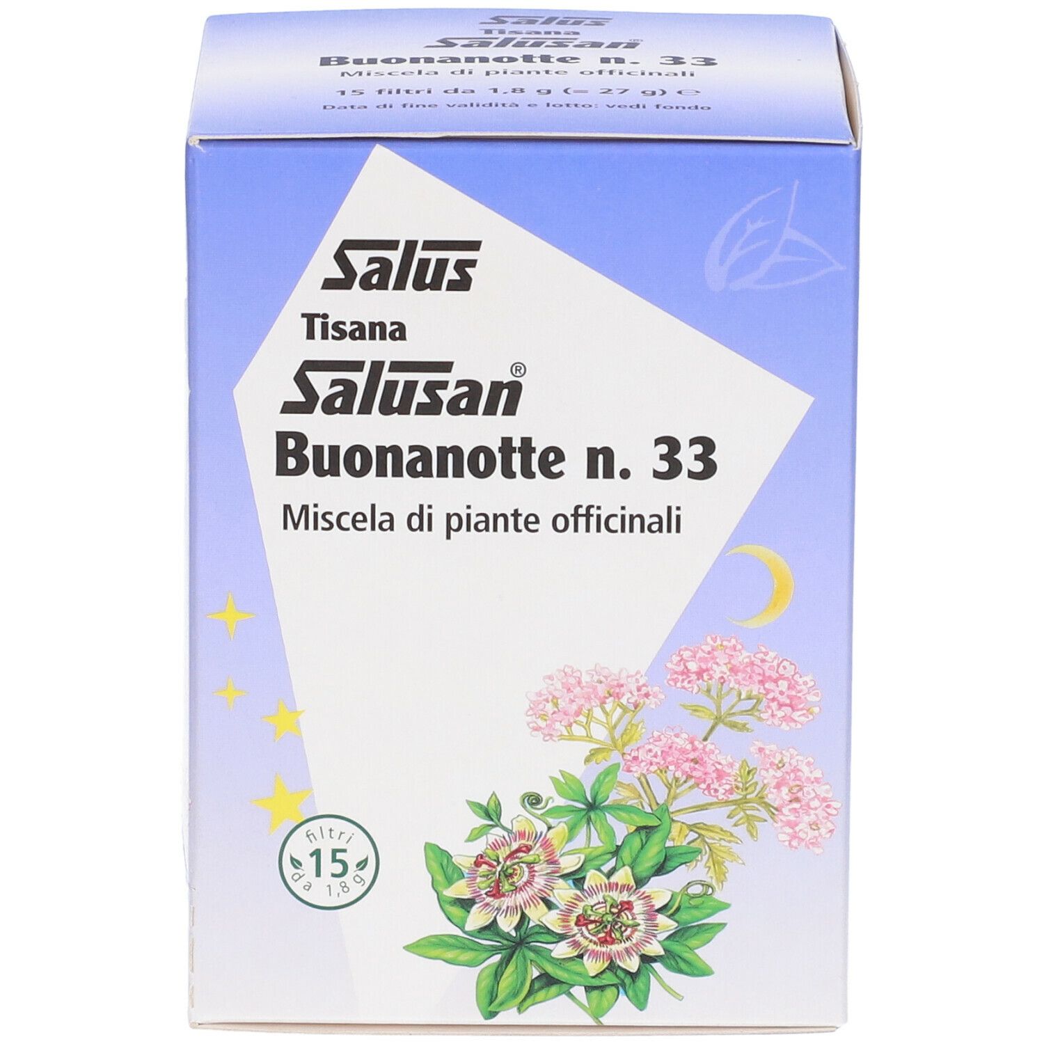 Retro della confezione del prodotto. Testo con ingredienti, utilizzo e informazioni del produttore.