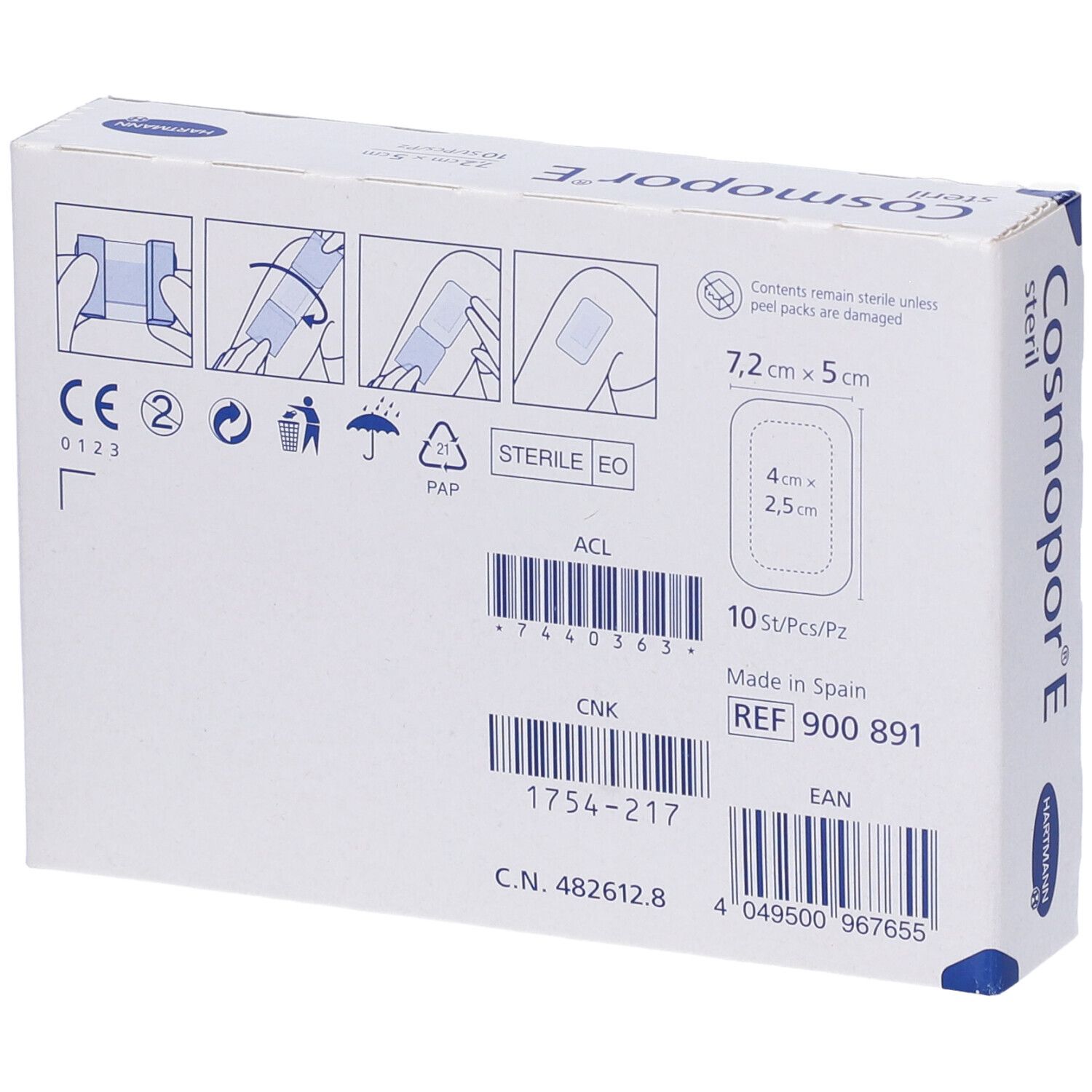 Hartmann Cosmopor® Steril Wundverband 7,2 x 5