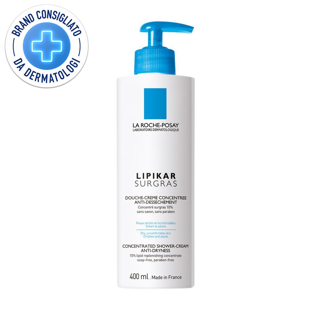 Lipikar La Roche-Posay Surgras Doccia-Crema Detergente Relipidante Anti-Secchezza 400Ml 400 Ml Detergente Bambino