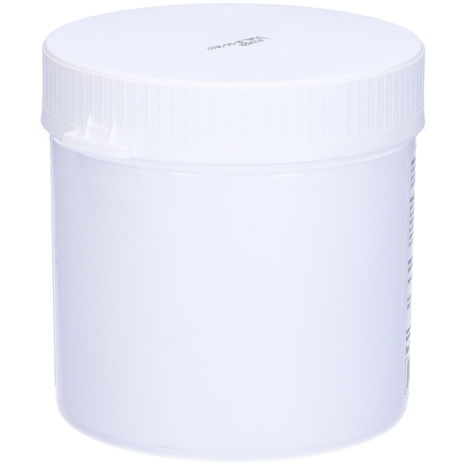 Vaso bianco con coperchio. Nessun altro dettaglio visibile.