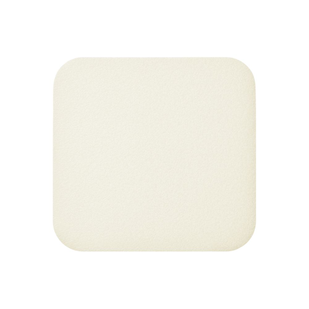 Medicazione quadrata con angoli arrotondati, beige. Senza confezione.