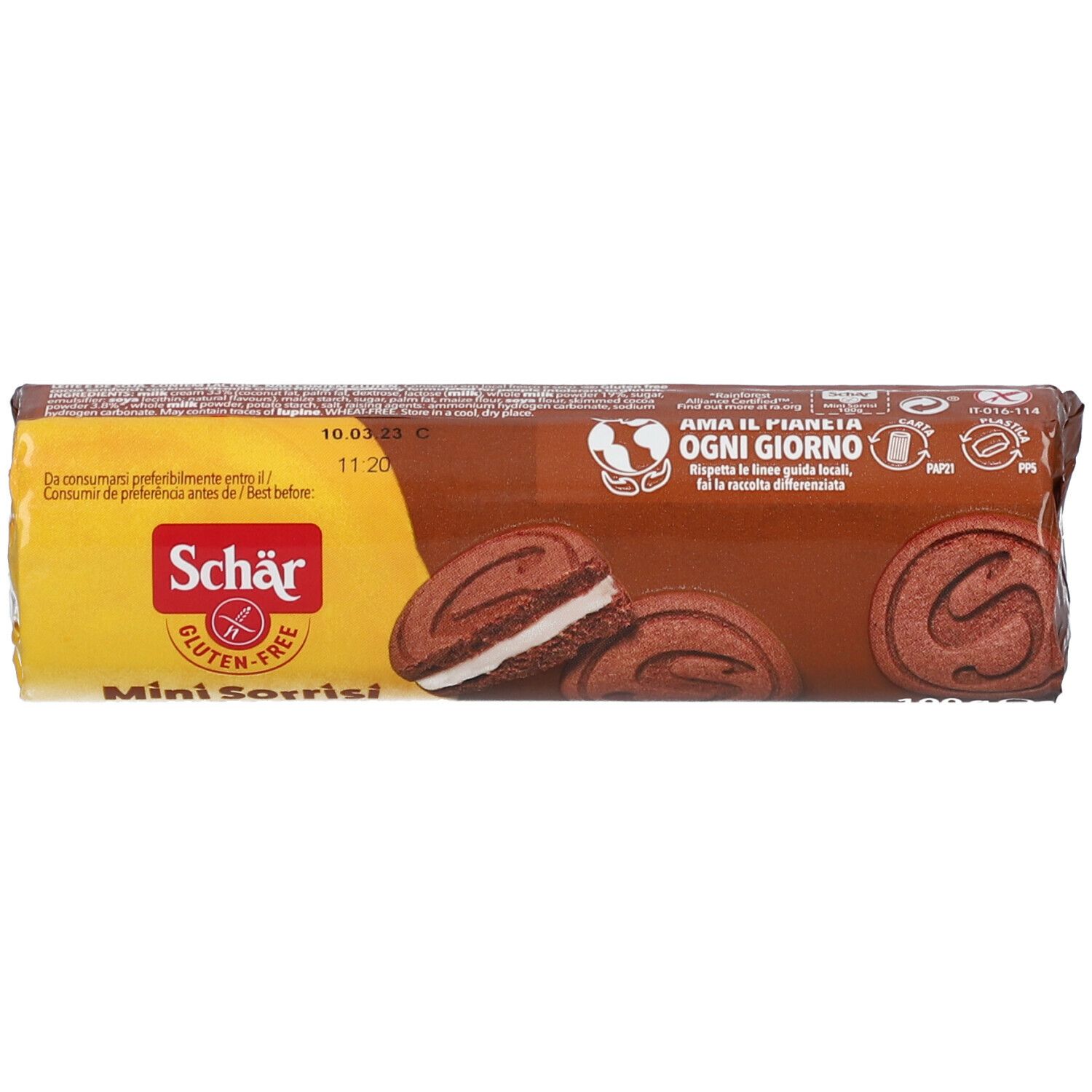 Schär Mini Sorrisi Gluten Free Cacao e Crema Latte