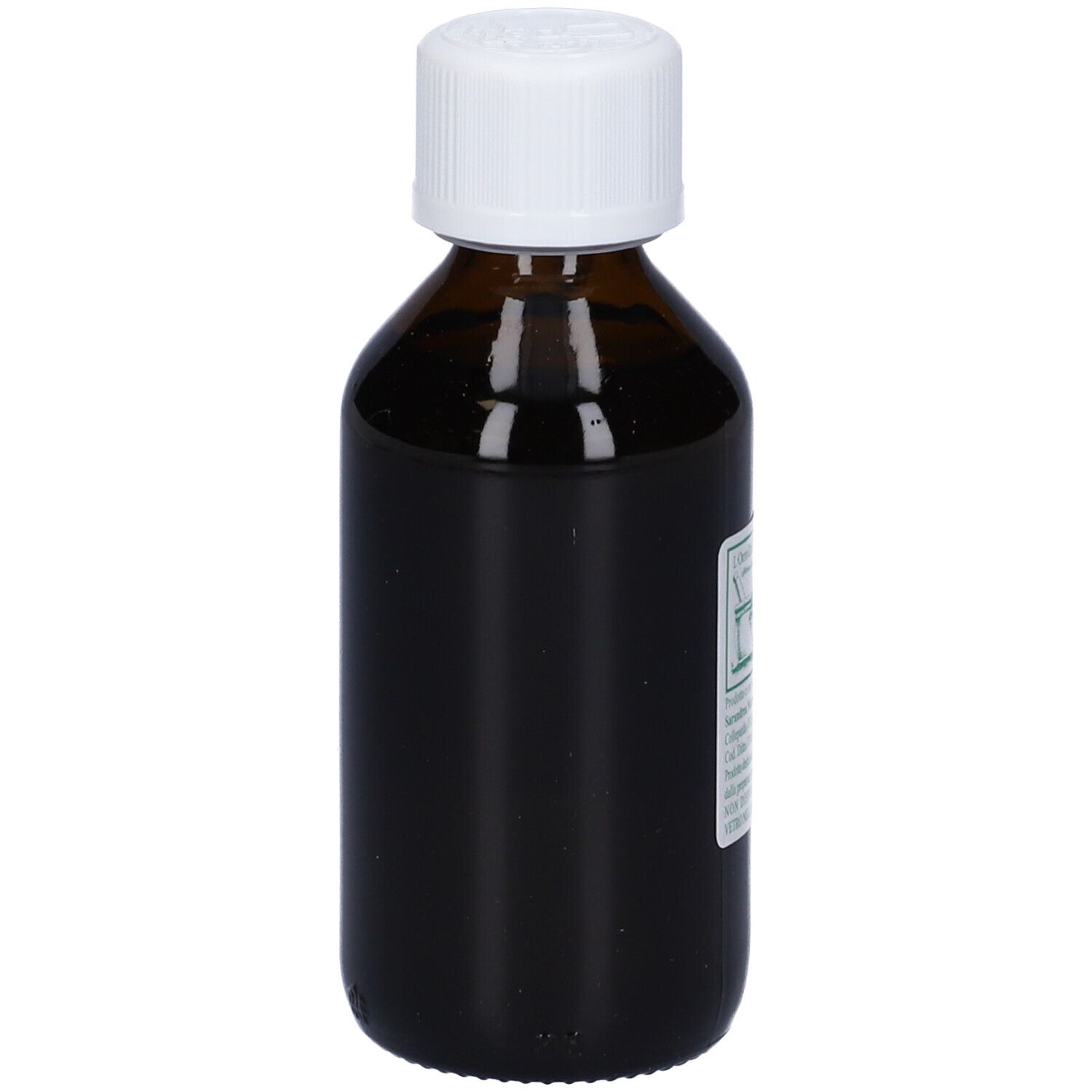Flacone di vetro marrone con tappo bianco ed etichetta. L'etichetta riporta 'Pilosella'.