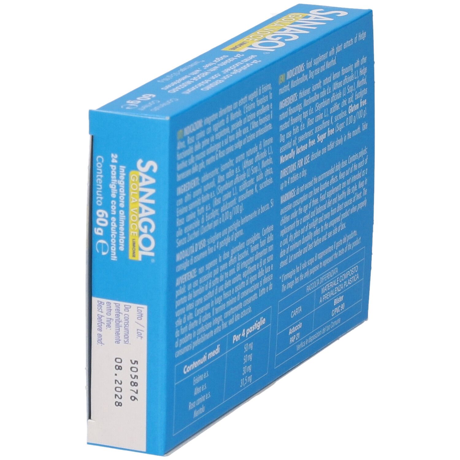 Sanagol Lutschtabletten Faltschachtel, 24 Stück, 60g.