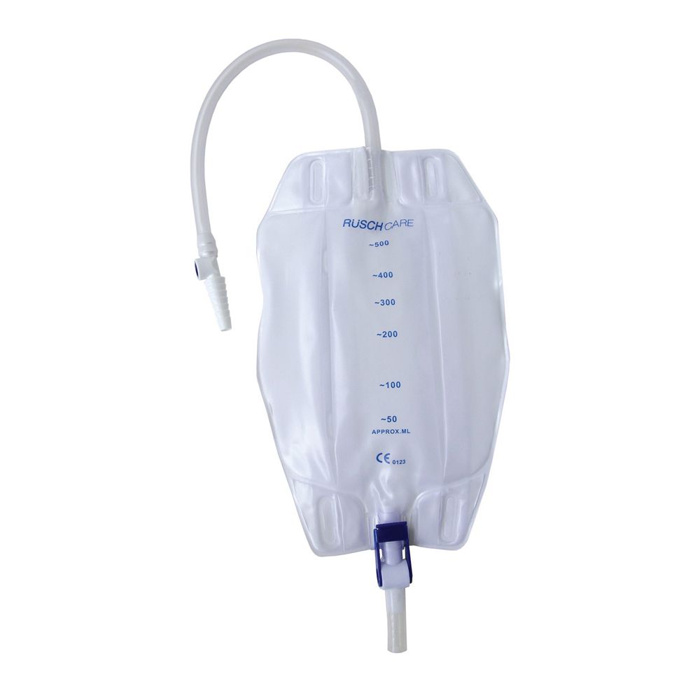 Sacca Raccogli Urina Da Gamba Per Incontinenza 3 Camere Comfort 500 Ml Sterile In Pvc Lato Rivestito Tnt Con Tubo Diritto 10 Cm 8 Pezzi
