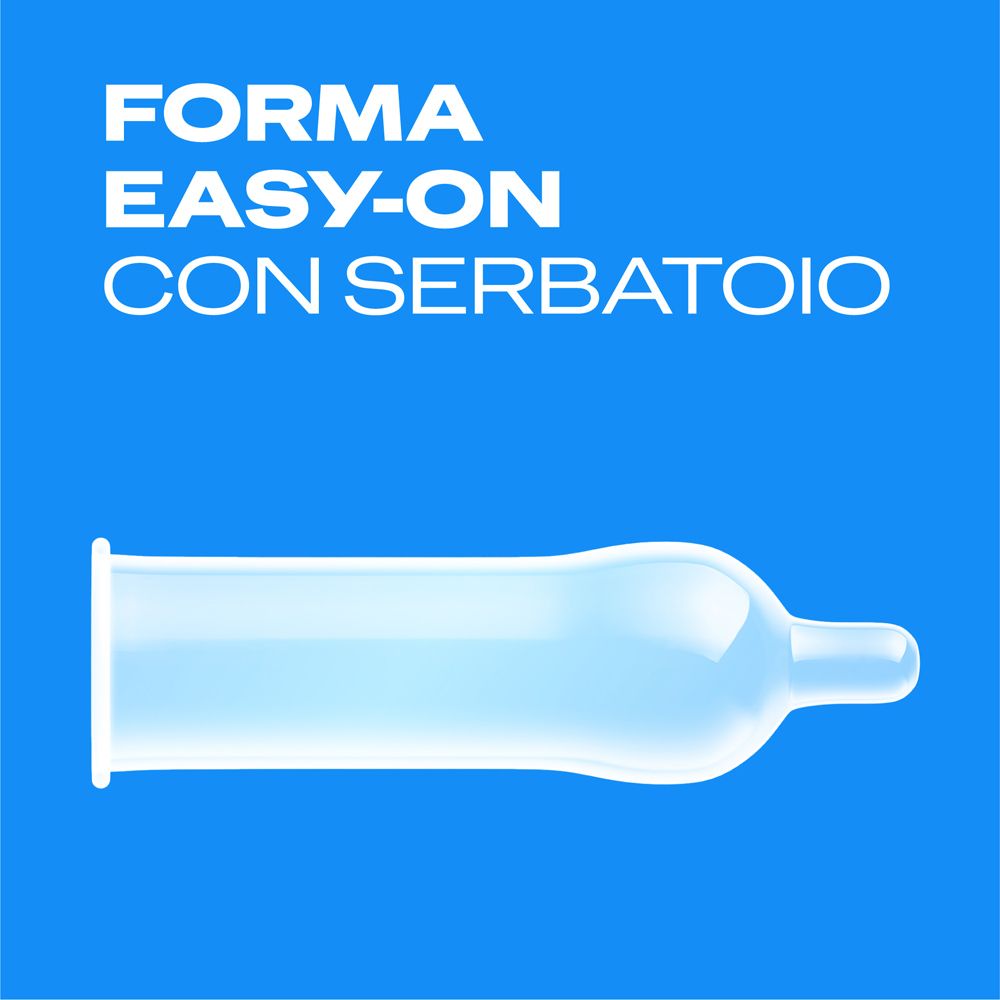 Durex Kondom: Easy-On-Form mit Reservoir.