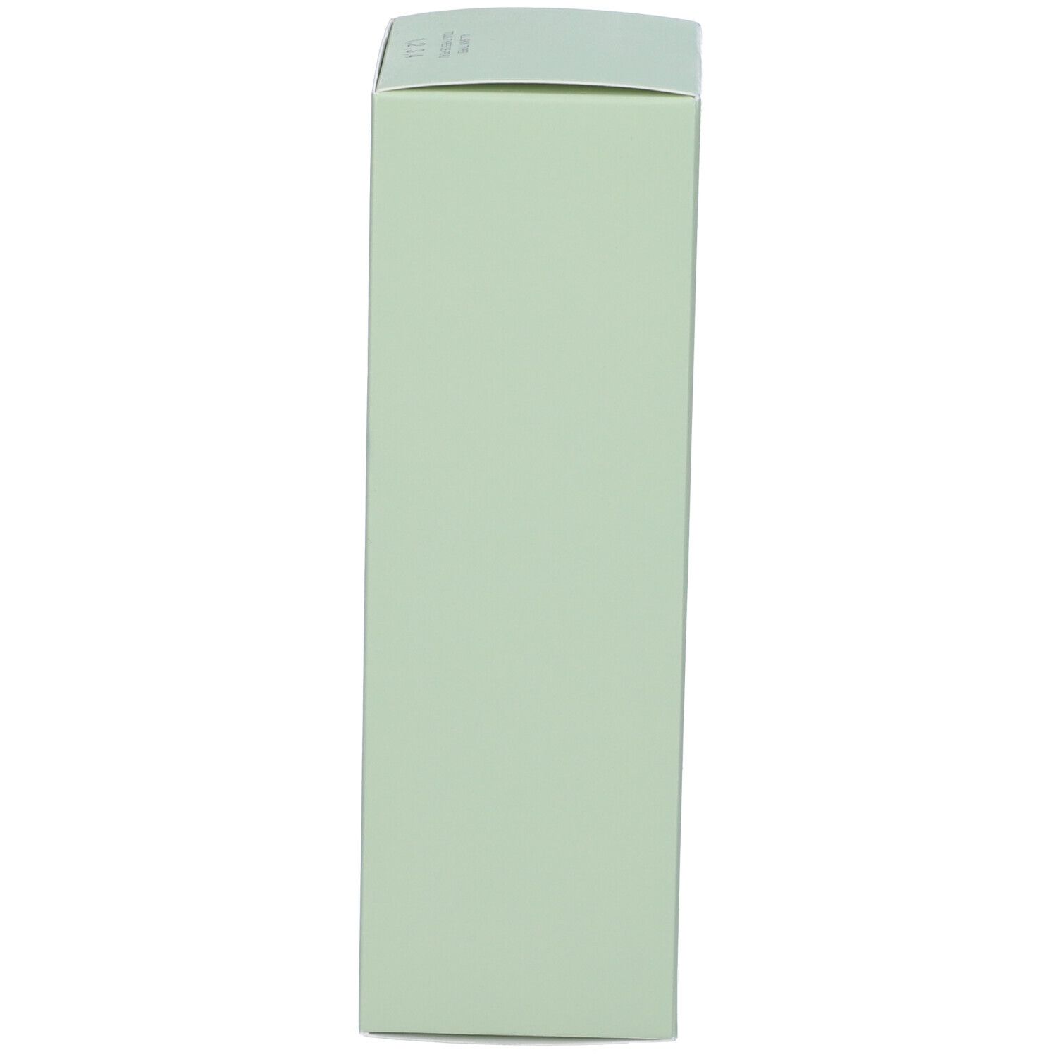 Vista laterale della scatola verde. Scritta: Clinique Redness Solutions Soothing Cleanser.