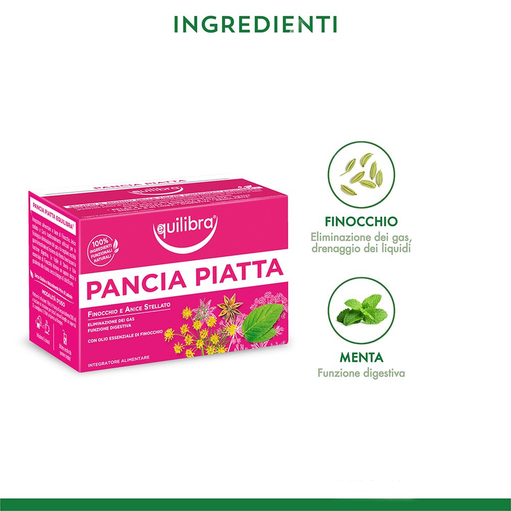 Confezione rosa con nome e logo del prodotto. Contiene illustrazioni degli ingredienti.