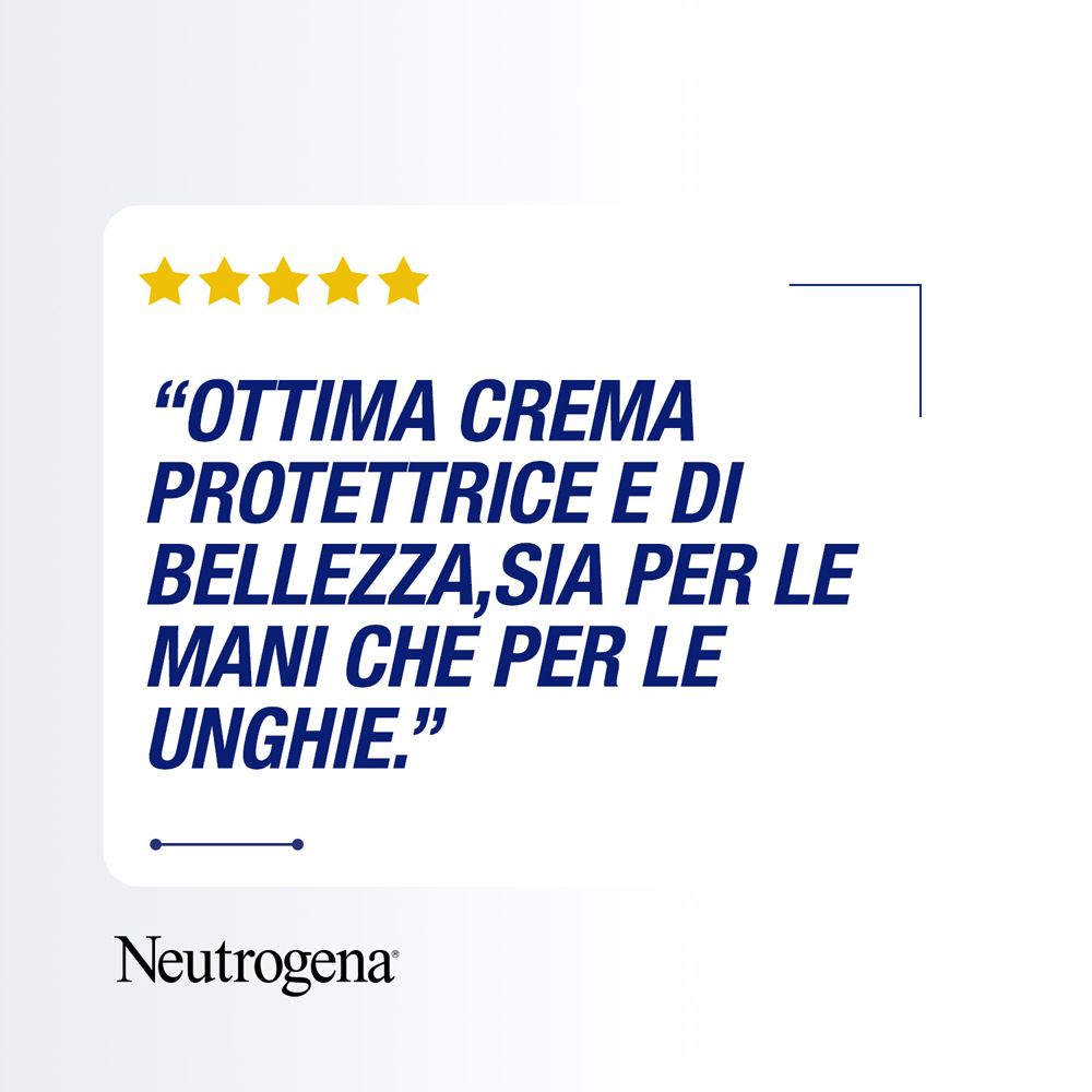 Citazioni sulla crema. Logo e nome del prodotto visibili. Valutazione a stelle.