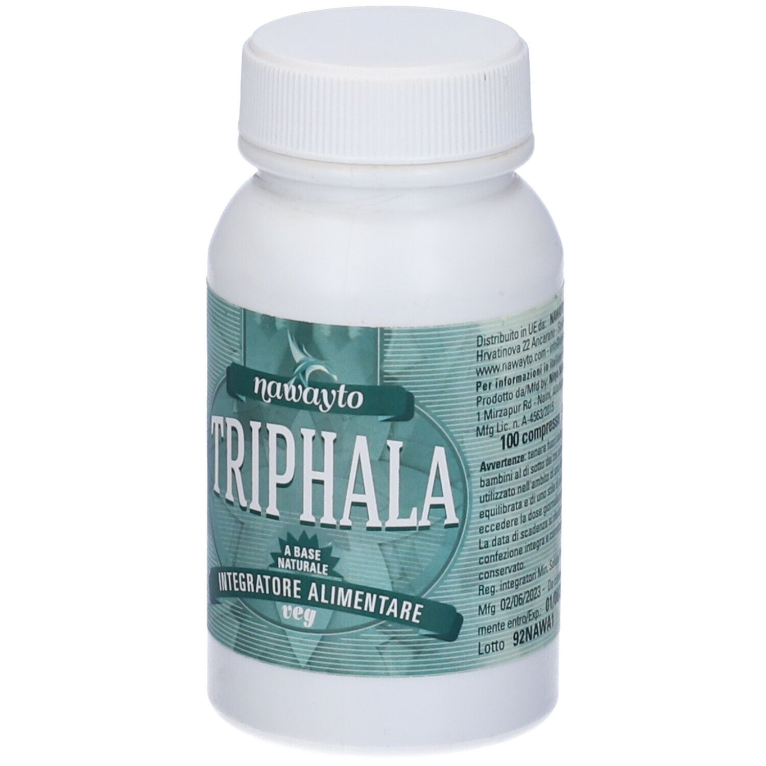Integratore alimentare Nawayto Triphala, 100 capsule.