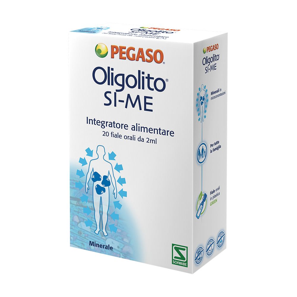 Scatola bianca con logo e nome del prodotto. Contiene 20 fiale. Scritte: Minerali, Integratore alimentare.