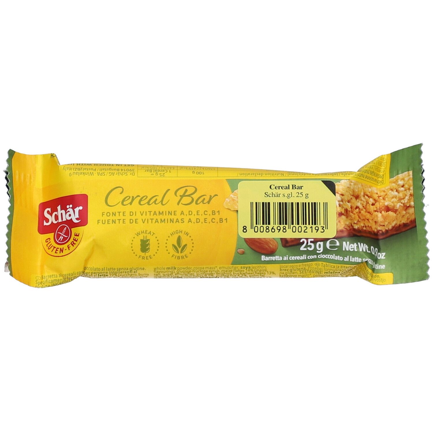 Schar Grano Cereal Bar Barretta Ai Cereali Con Cioccolato Al Latte 25 G - Immagine 4