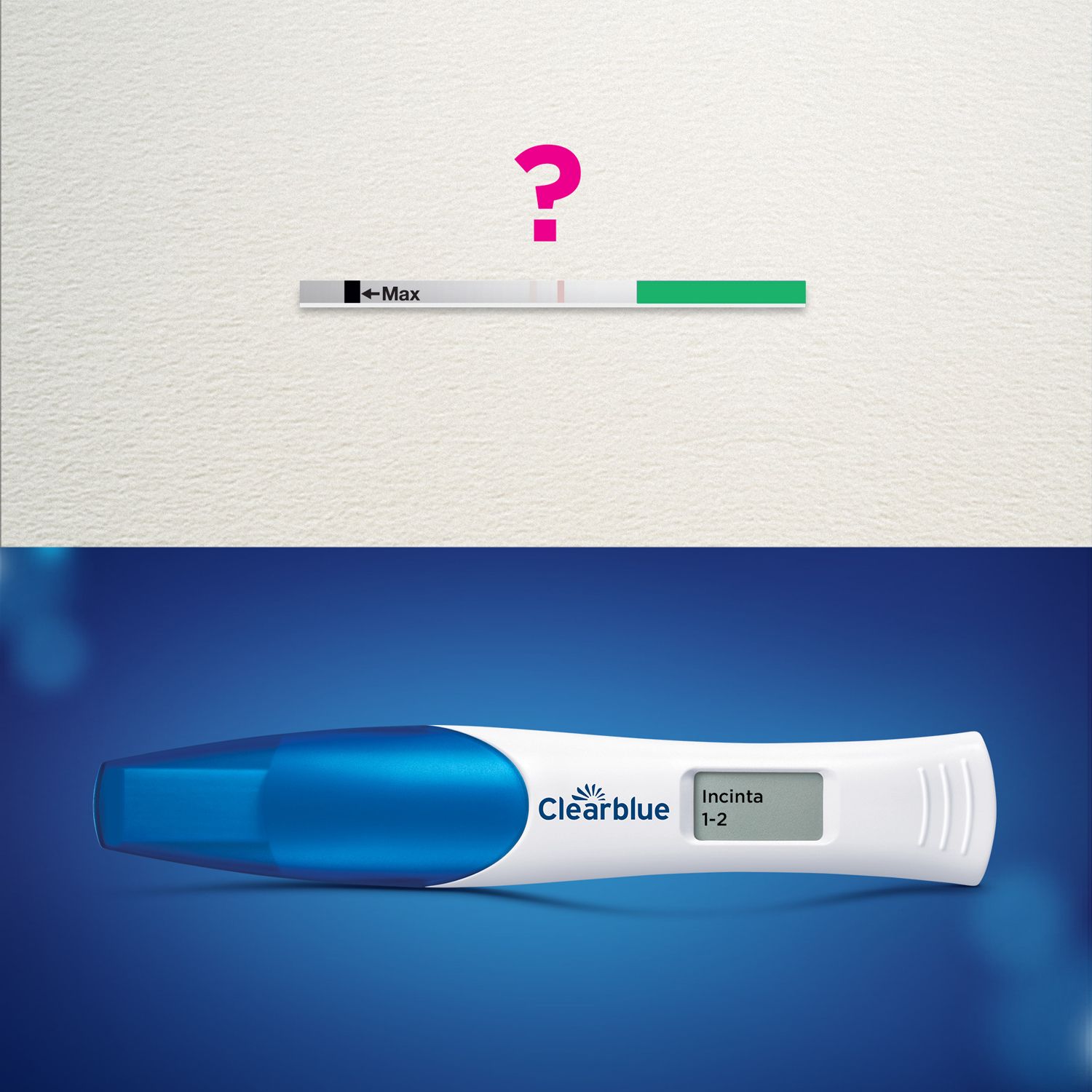 Clearblue digitaler Schwangerschaftstest mit Wochenanzeige.