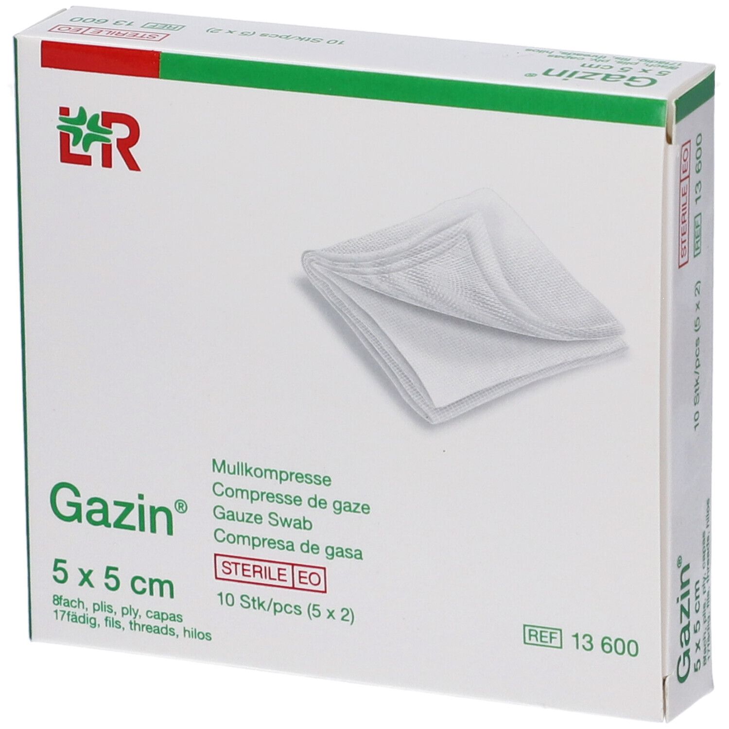 Garza Compressa Idrofila Gazin 5X5Cm 5Buste X 2 Pezzi