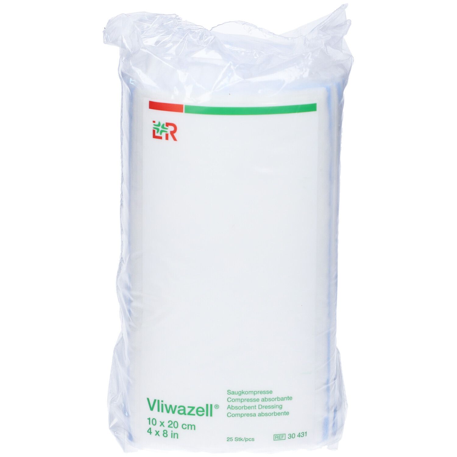 Compressa Assorbente Con Fluff Di Cellulosa Vliwazell 10X20Cm 25Pz Non Sterile