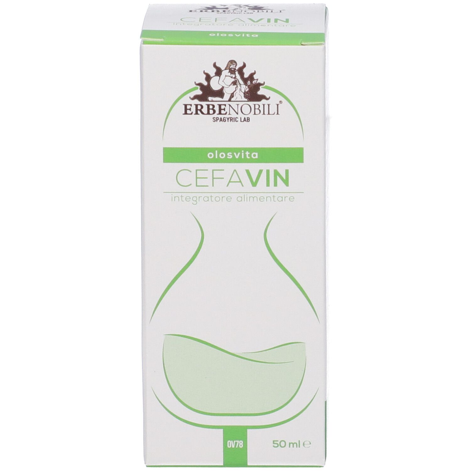 Kartonverpackung von Olosvita Cefavin, zeigt 'ERBENOBILI' Logo, 'CEFAVIN' und 50 ml Angabe.
