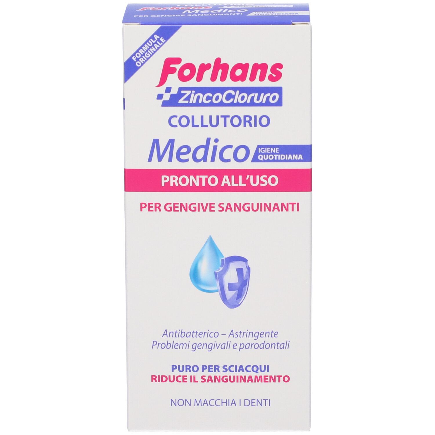 Forhans Medico Mundspülung Verpackung, 250 ml.