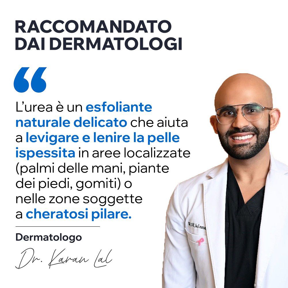 Dermatologe Dr. Karan Lal empfiehlt Uriage Kératosane 30 Gel-Creme mit Urea.