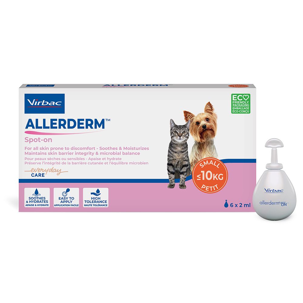 Virbac Allerderm Spot On Cani sotto 10 Kg - 6 Pipette da 2ml