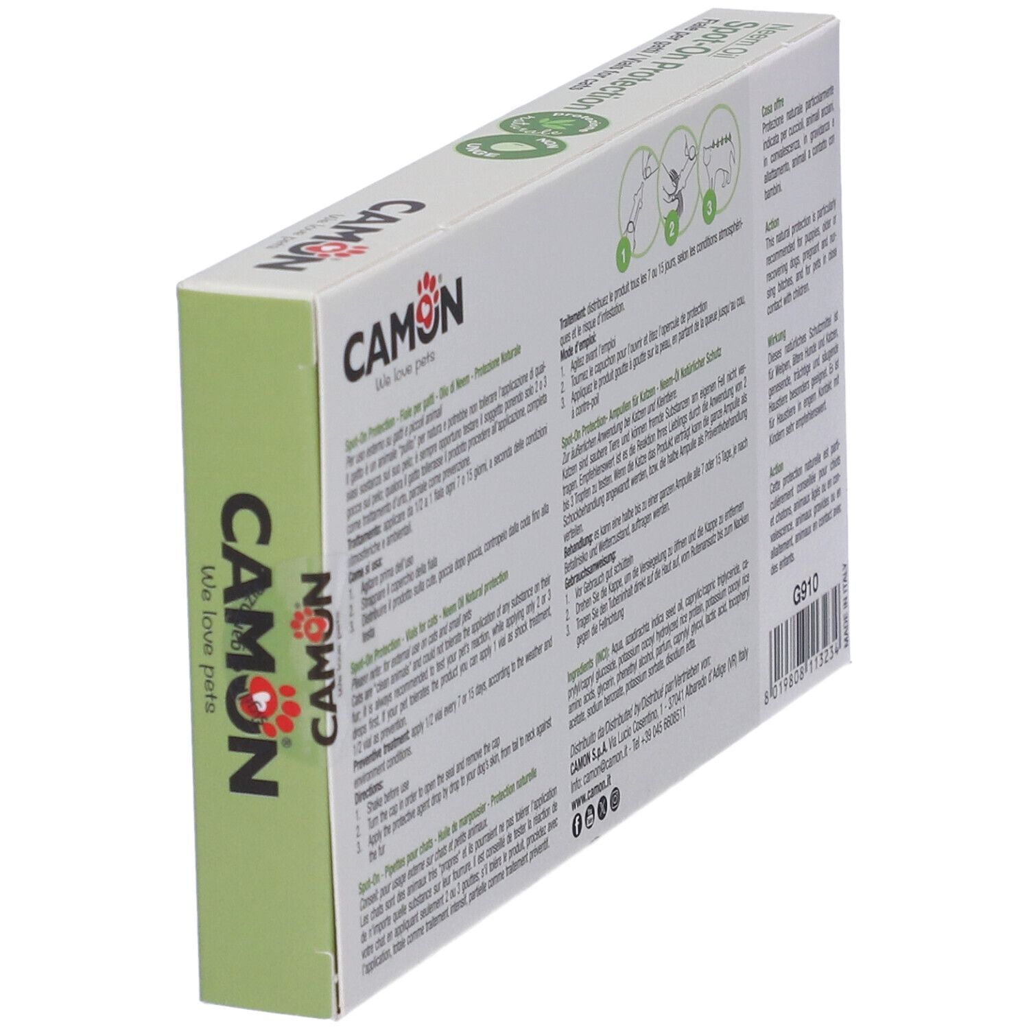CAMON Neem Oil Spot-On Protection für Katzen, 10ml