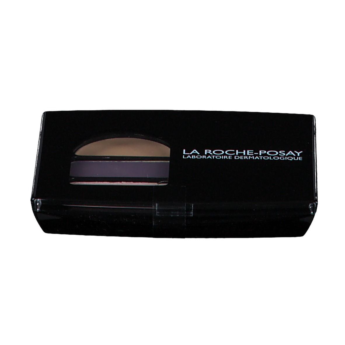 Schwarze Lidschatten-Palette mit drei Farbtönen. Marke La Roche-Posay.