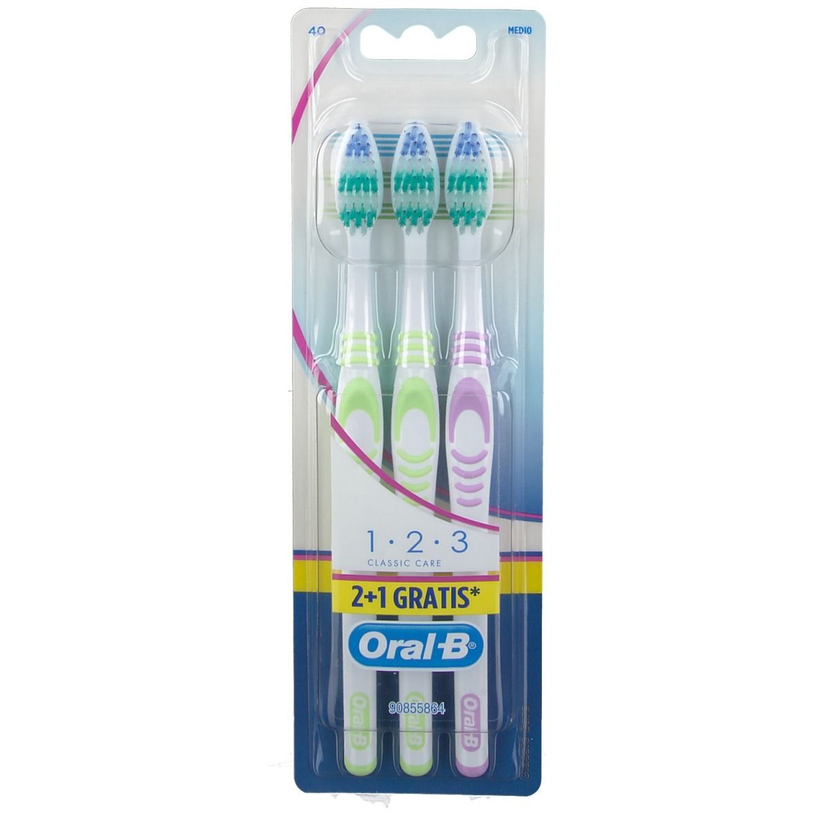 Oralb 123Class Care 40M Tripap 3 St Zahnbürste