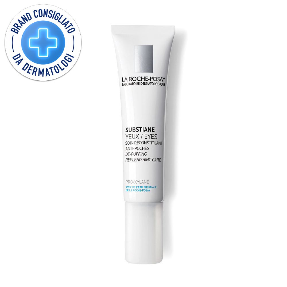 Tubo bianco con logo La Roche-Posay e nome del prodotto. Adesivo: Brand Consigliato da Dermatologi.