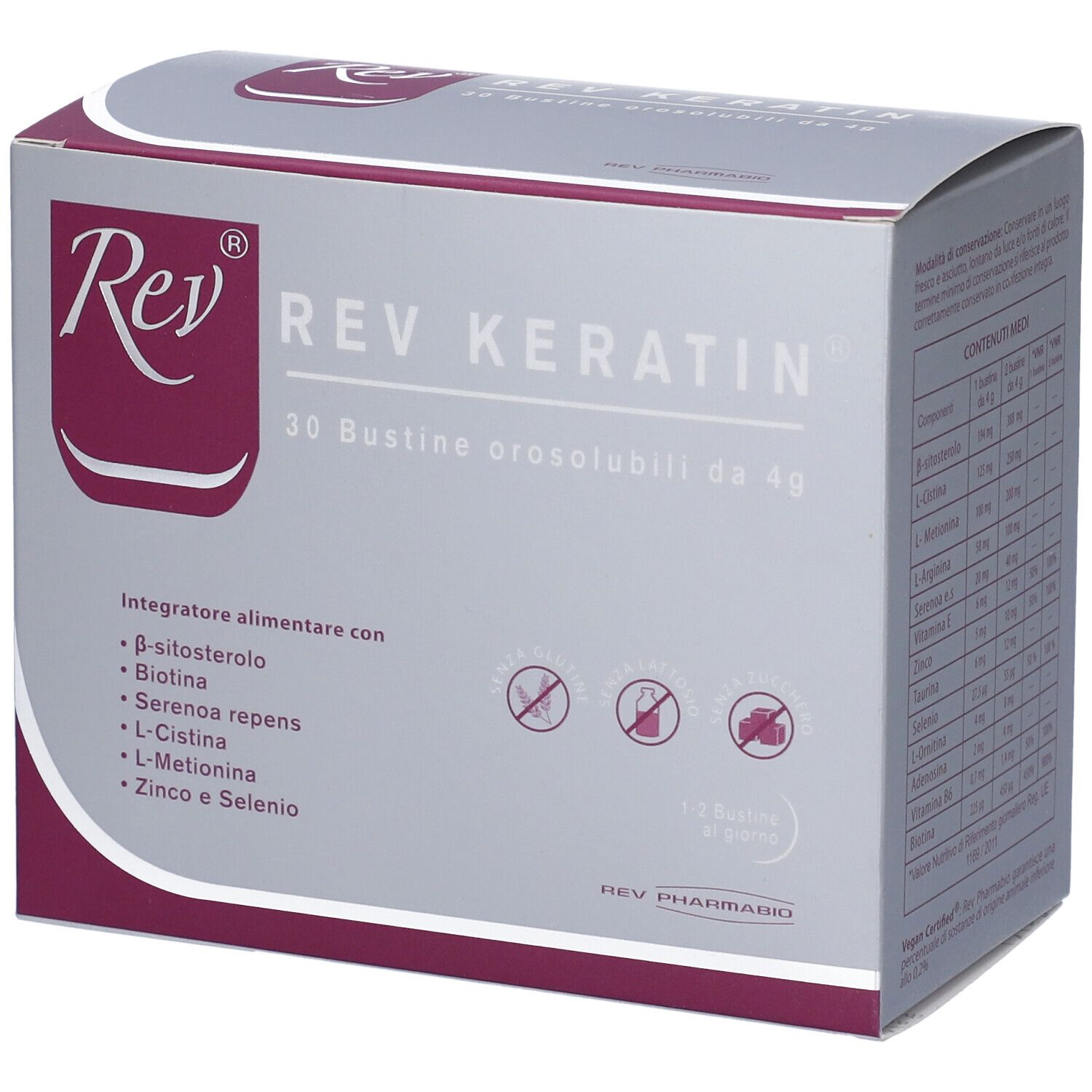 REV Keratin 30Bust 30 St Beutel