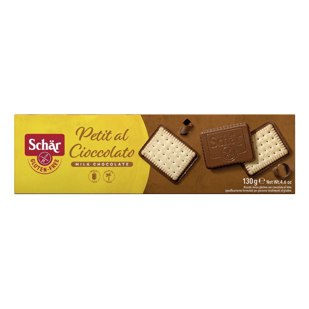 SCHAR Biscotti Con Cioccolato Al Latte Per Celiaci Senza Glutine Petit Al Cioccolato 130 G - Immagine 7