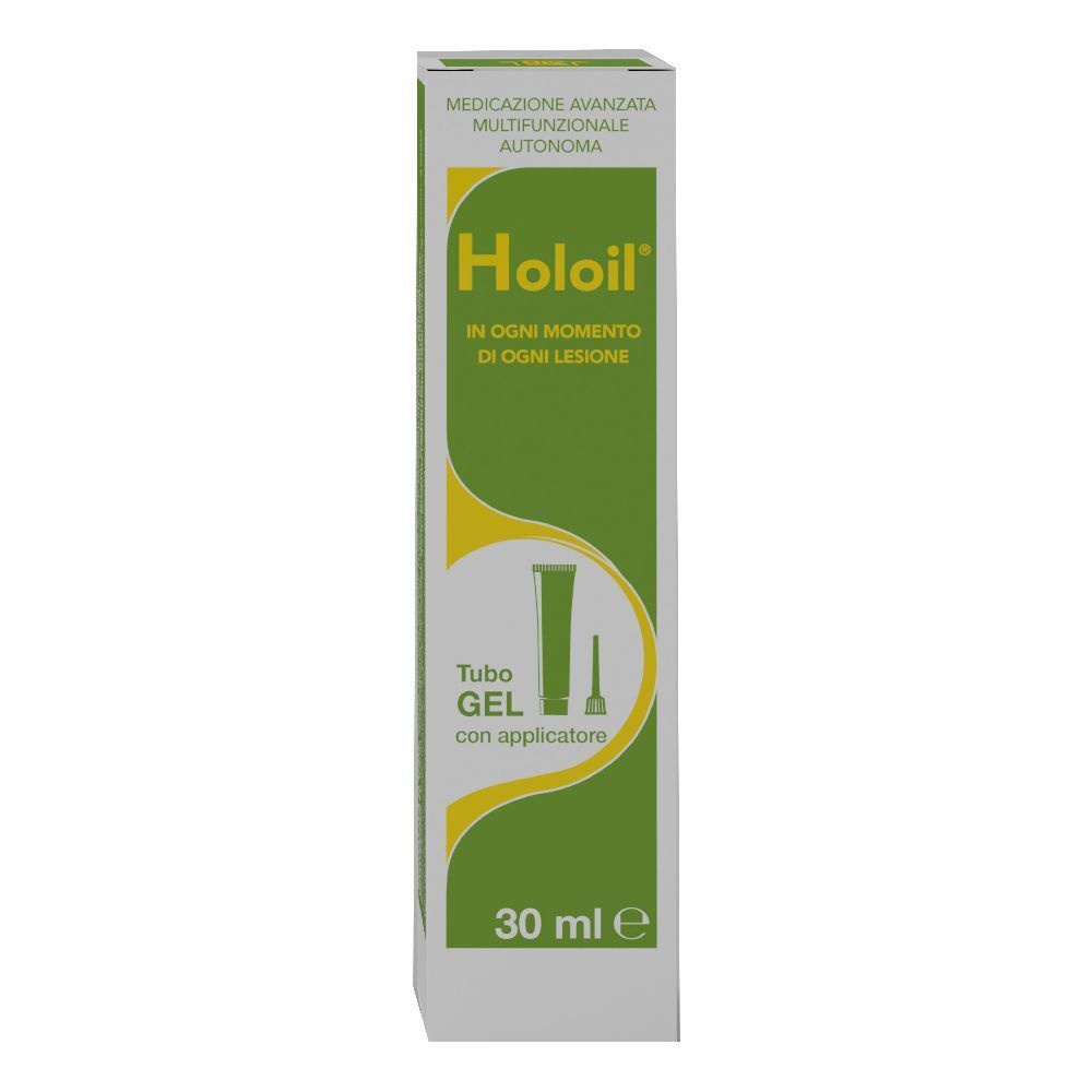 Confezione Holoil® Tubo Gel verde e gialla. Contiene gel e applicatore. 30 ml.