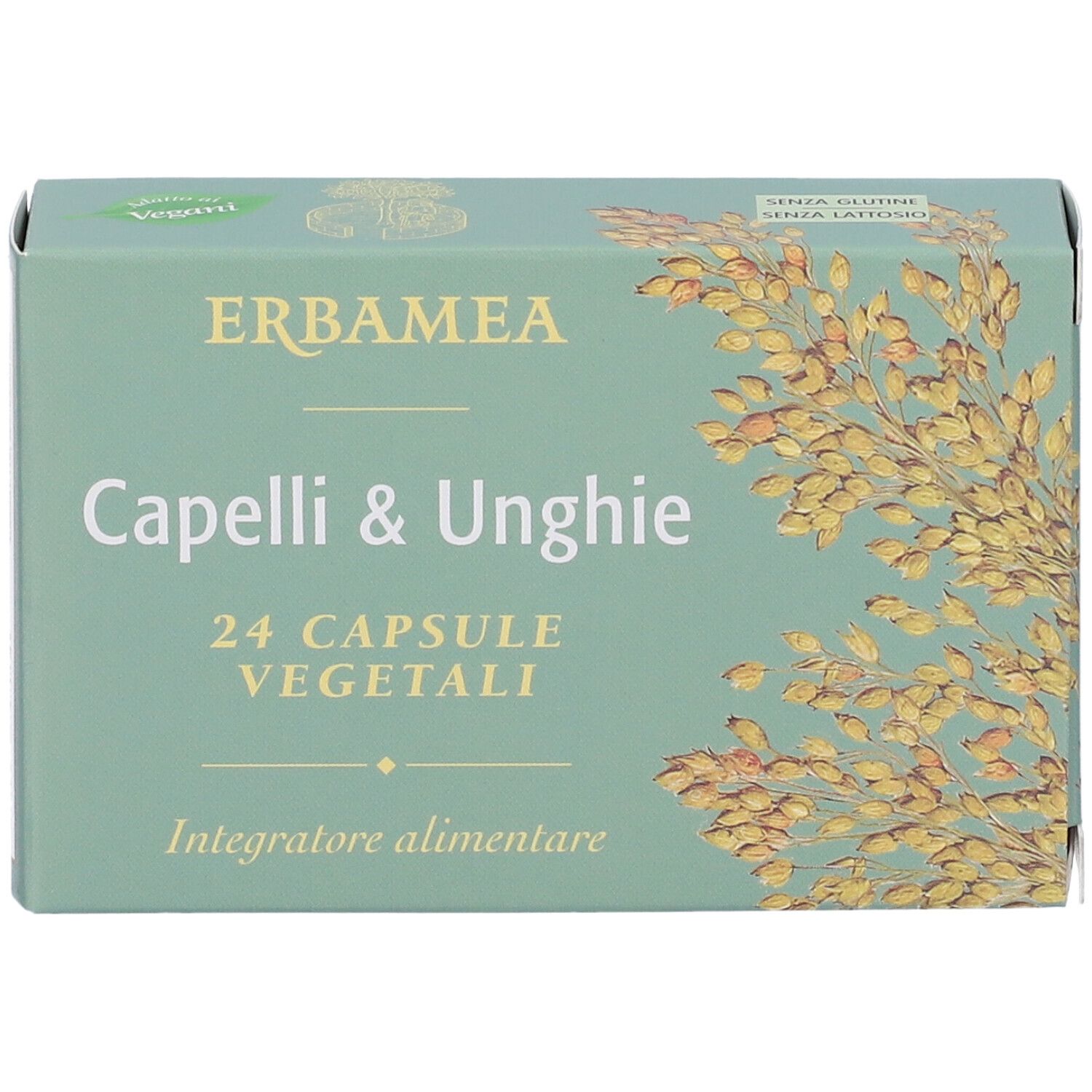 Erbamea Capelli & Unghie, 24 vegetarische Kapseln, Nahrungsergänzungsmittel.