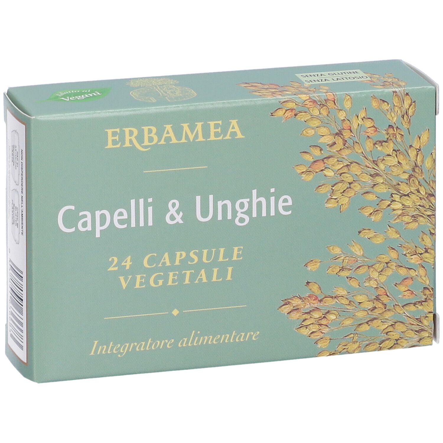 Erbamea Capelli & Unghie 24 vegetale Kapseln, Nahrungsergänzungsmittel.