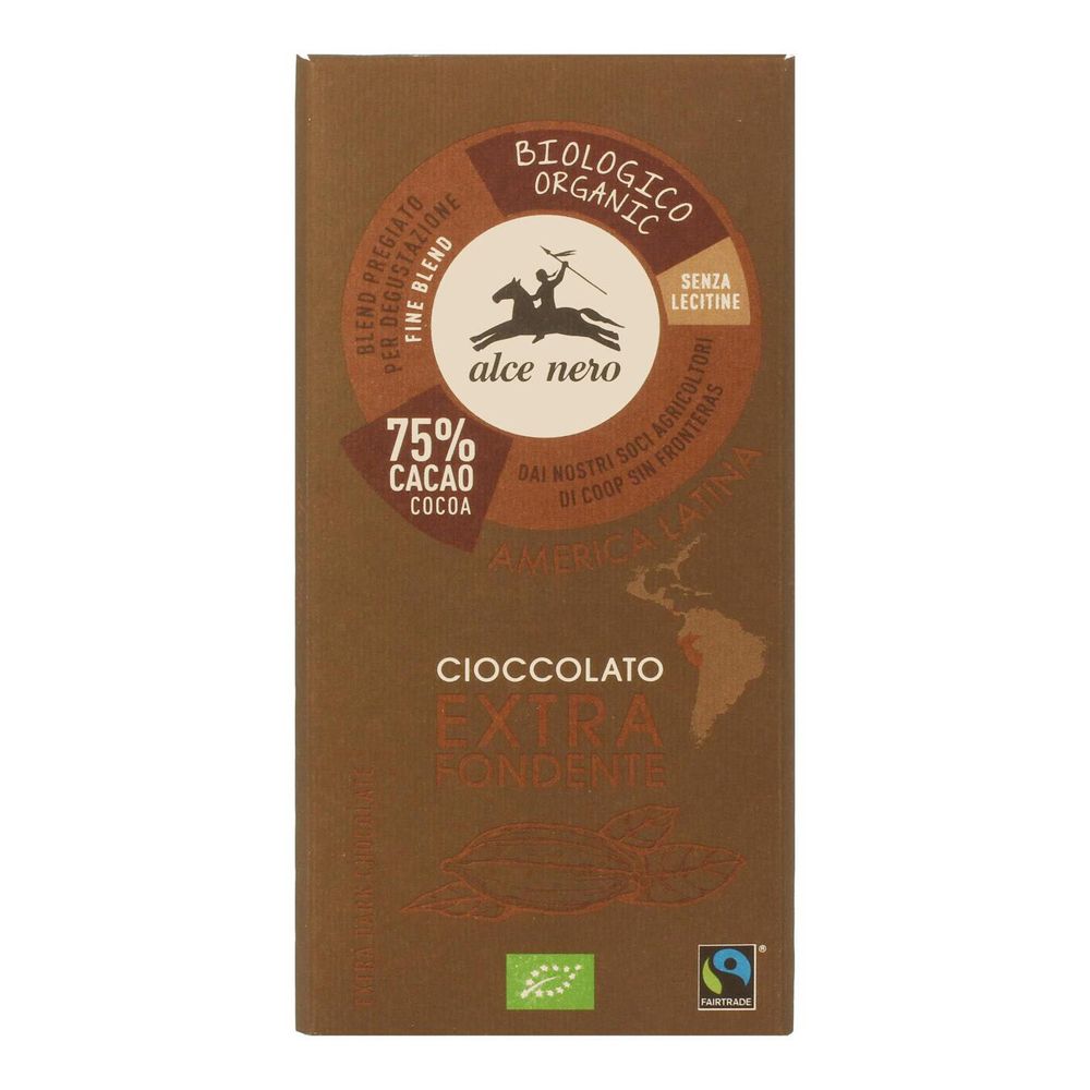Alce Nero Nero Tav Ciocc Extra Fondente Bio Fairtrade 100 G - Immagine 6