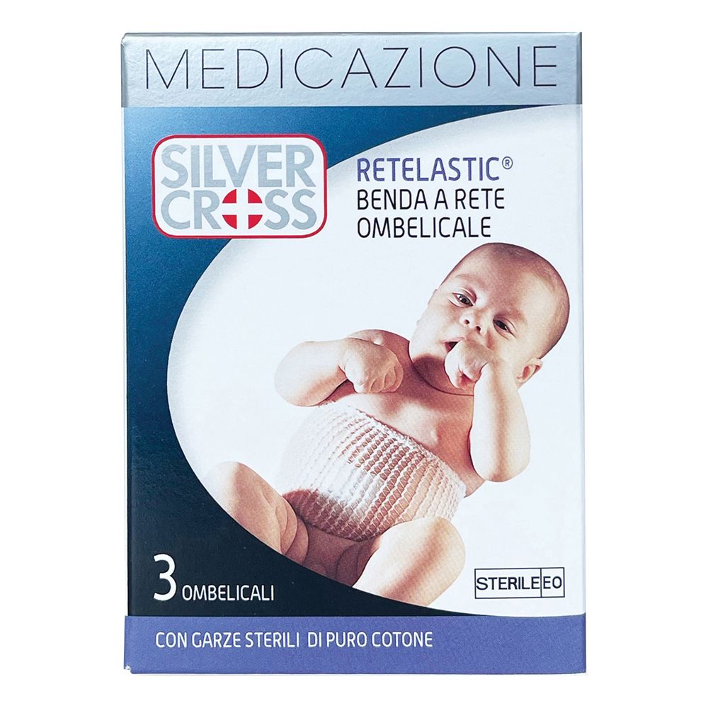 Silvercross Retelastic Medicazione Ombelicale 3 Pezzi