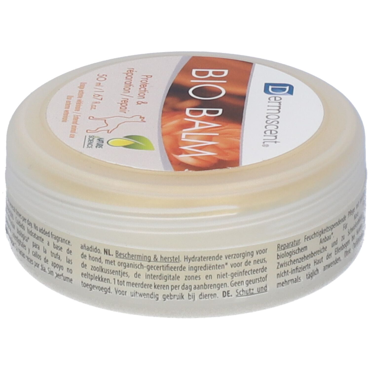 Vasetto Dermoscents Bio Balm, 50 ml. Protezione e riparazione per cani.