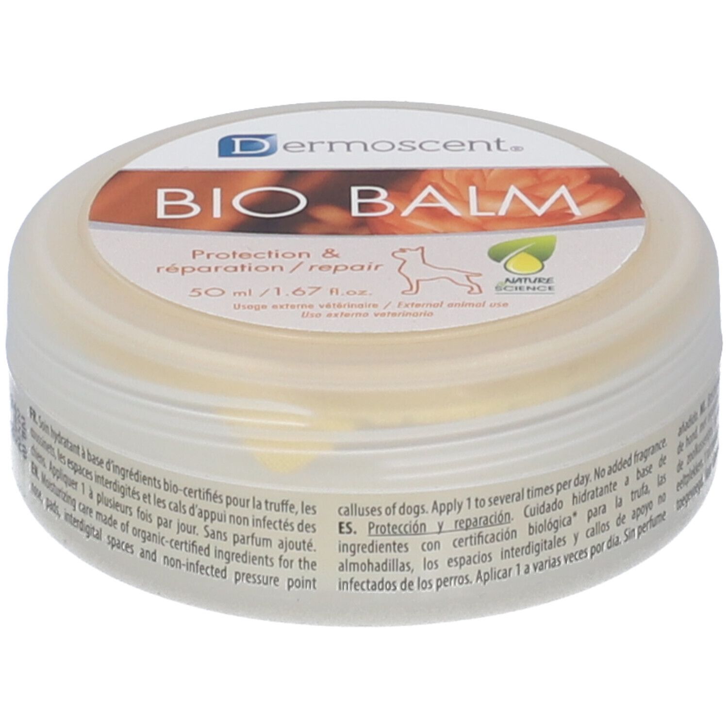 Vasetto Dermoscents Bio Balm, 50 ml. Protezione e riparazione per cani.