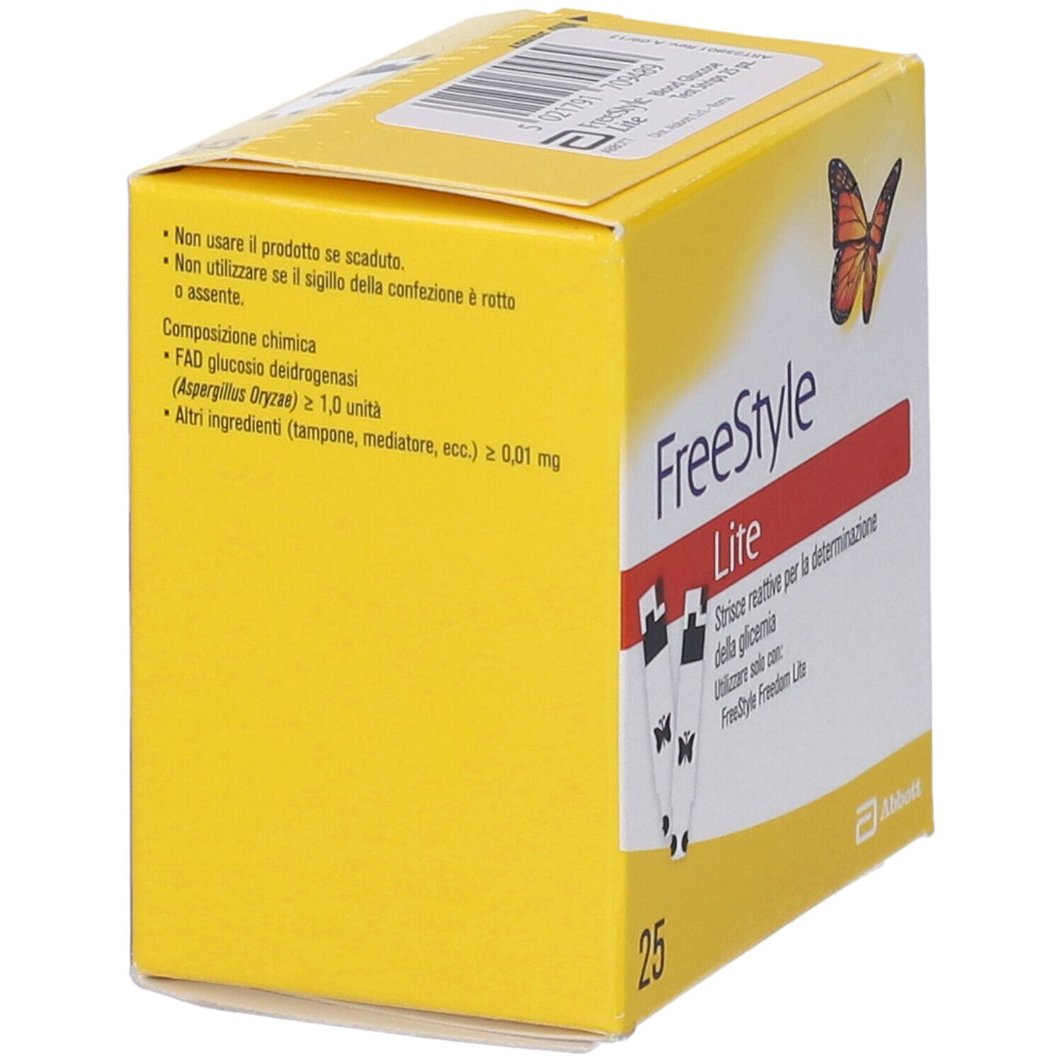 Freestyle Lite Blutzuckerteststreifen, 25 Stück.