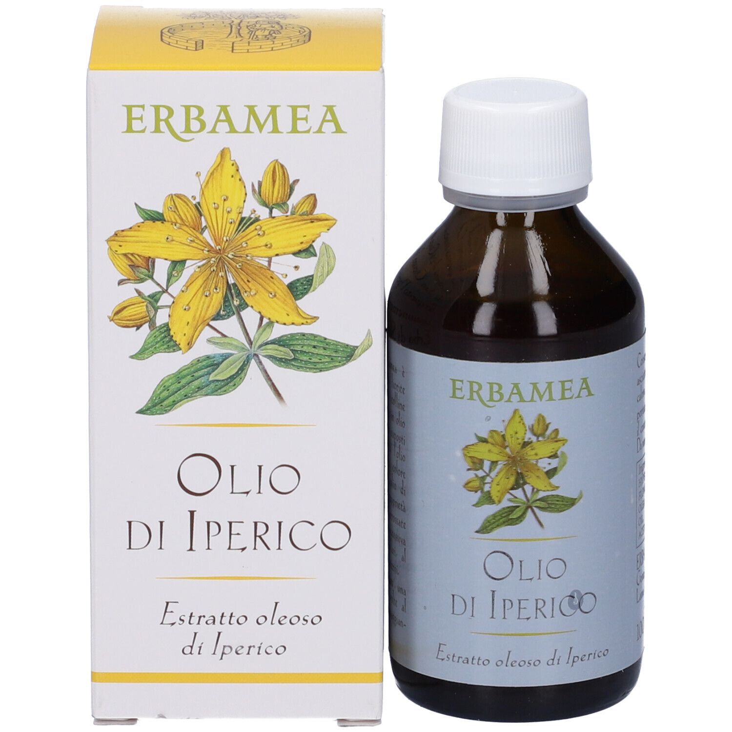 Produktflasche neben einer Schachtel. Beide zeigen Produktname und florale Abbildung.